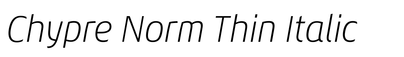 Chypre Norm Thin Italic